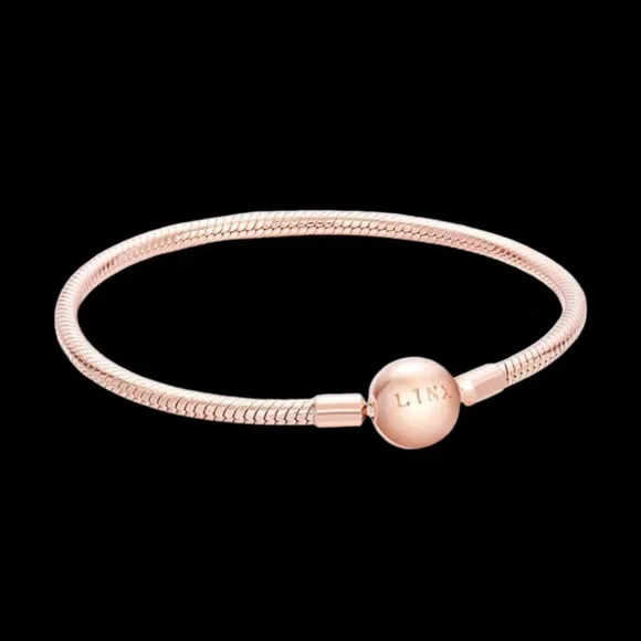 Linx Rose Gold Bracelet with Pink and Rose Gold Animal Themed Charms